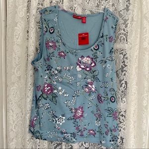 COPY - Gloria Vanderbilt Indigo Tank with Sequins…